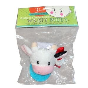 Wristy Buddy Teething Wristband with Cow Design